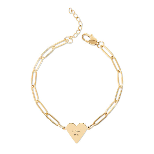 Paperclip Heart Bracelet – "I Love Me"
